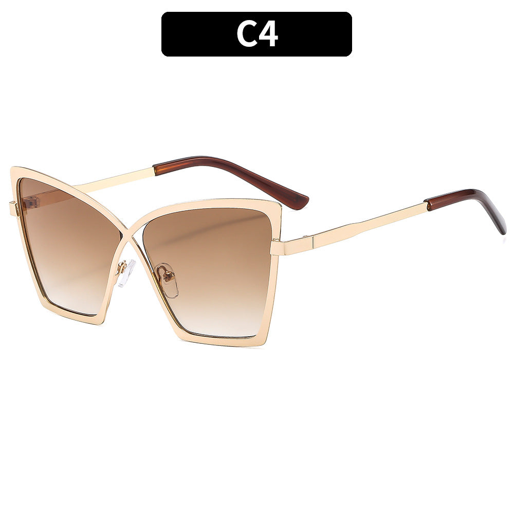 Luxuriöse Übergroße Katzenaugen-Sonnenbrille