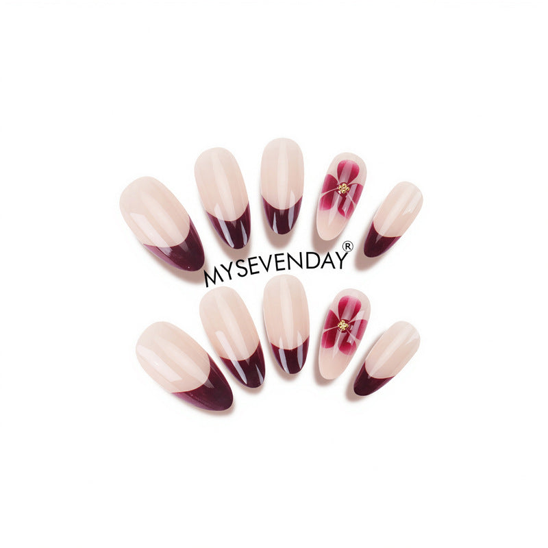 Elegante Floral Design Press-On Nails Brehn