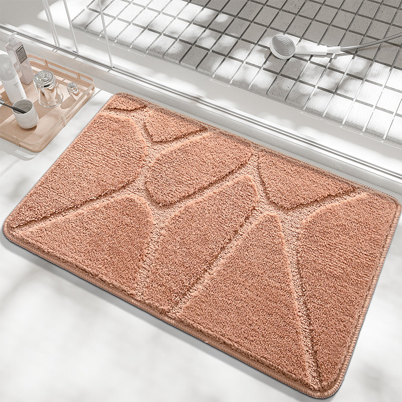 Plüsch zeitgenössische geometrische Badematte Brehn