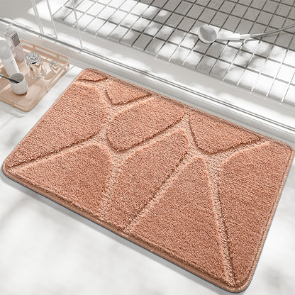 Plüsch zeitgenössische geometrische Badematte Brehn