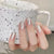 Elegantes glänzendes Press-On-Nagelset Brehn