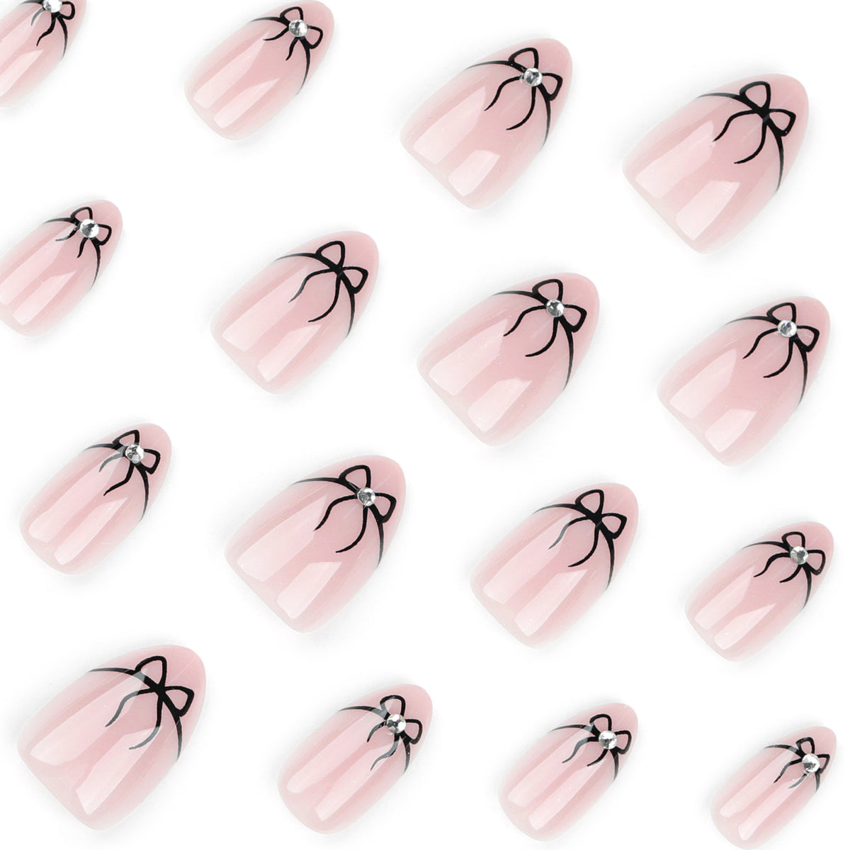 Kunstvolle Nagelkunst mit eleganten Schleifenmotiven Brehn