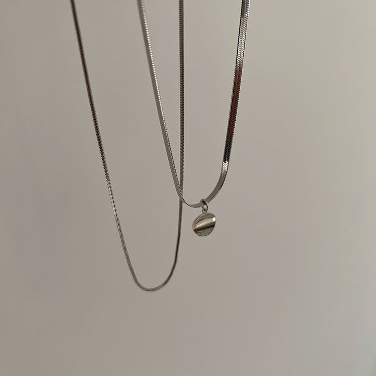 Elegante Mehrschichtige Silberkette Brehn