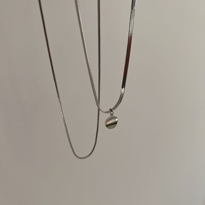 Elegante Mehrschichtige Silberkette Brehn