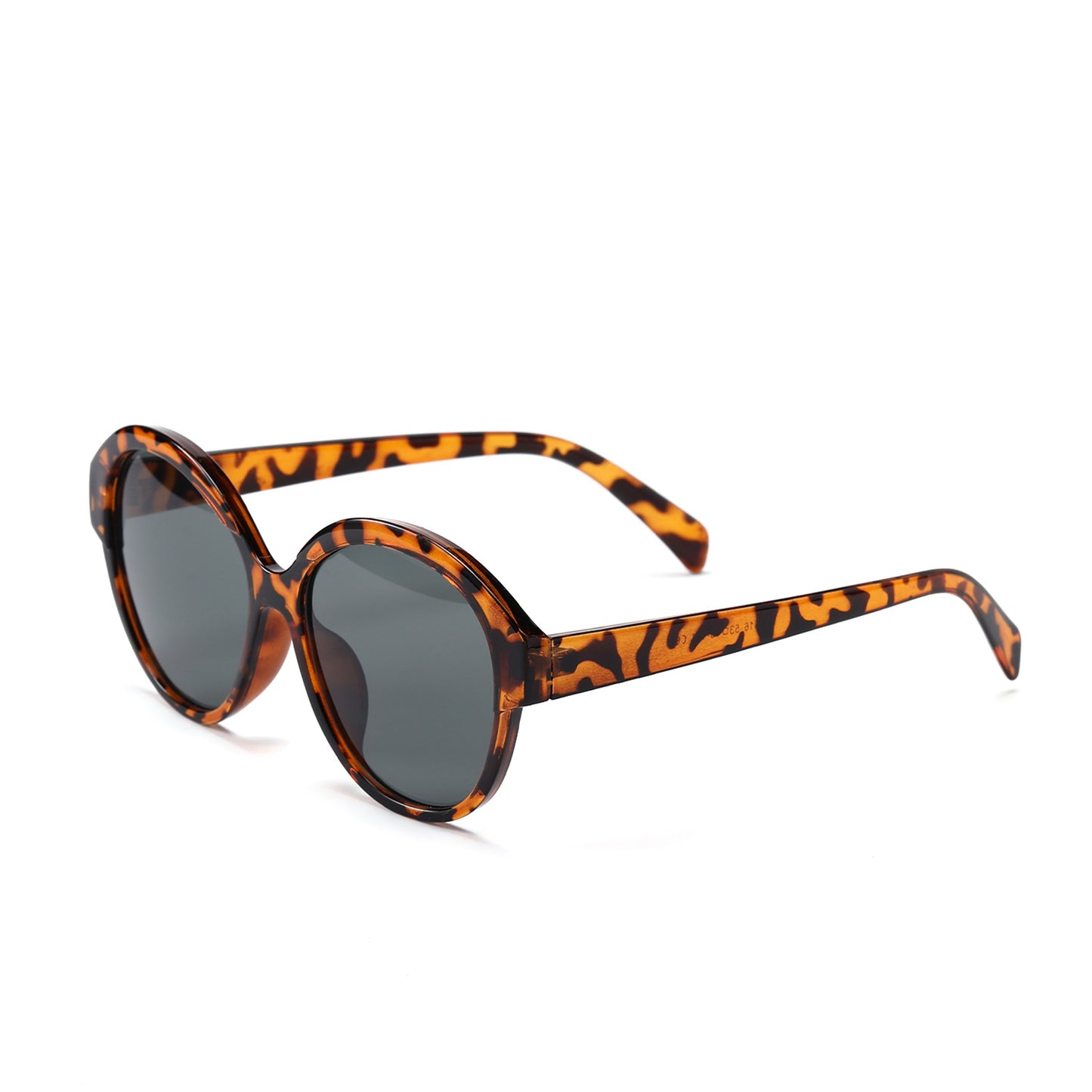 Damen runde modische Sonnenbrille mit auffälligem Leopardenmuster Brehn