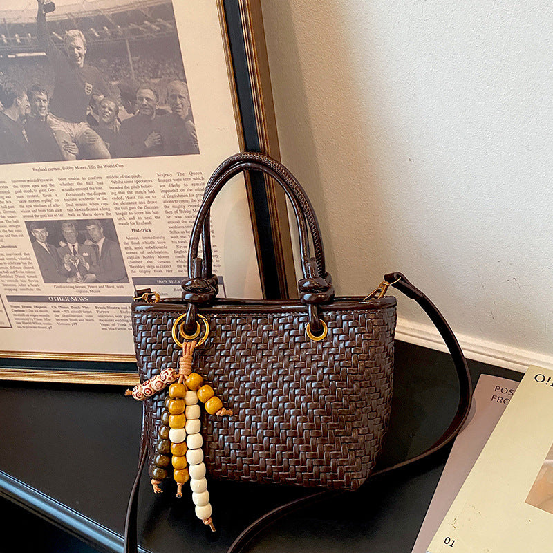 Gewebte Leder Mini-Handtasche