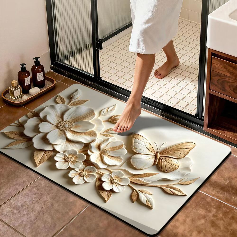 Premium Floral Design Badteppich Brehn