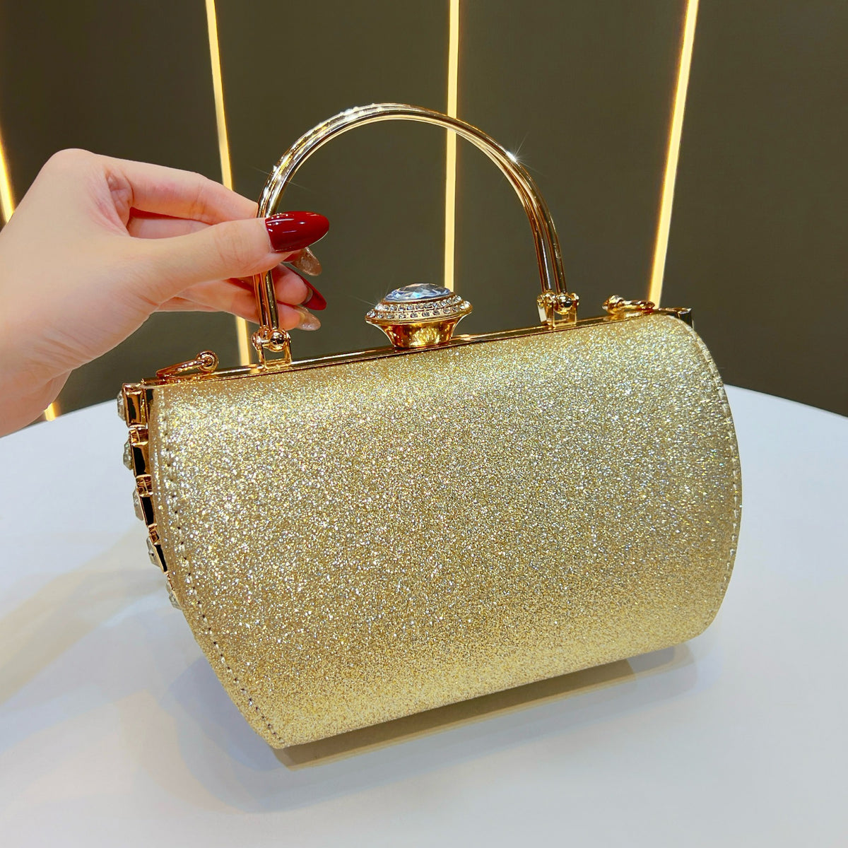 Glitzernde Abendhandtasche