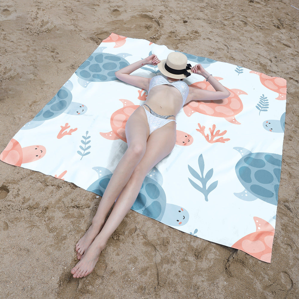 Stranddecke mit farbenfrohem Schildkrötenmuster Brehn