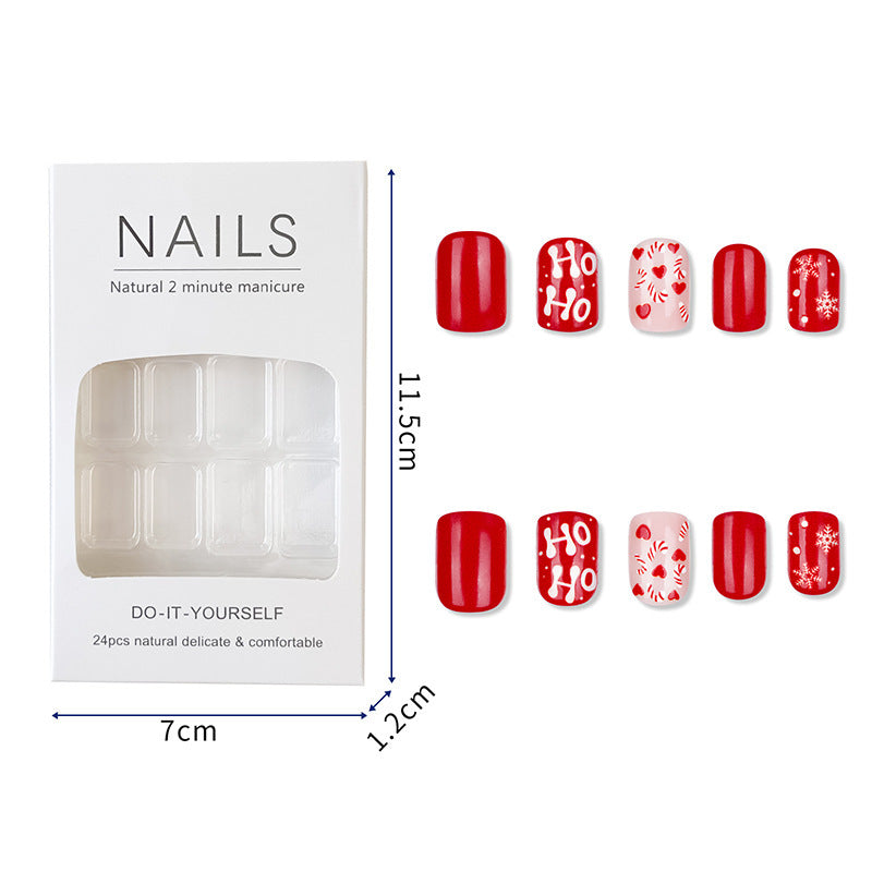 Künstliche Nägel mit Festlichem Weihnachtsdesign Brehn