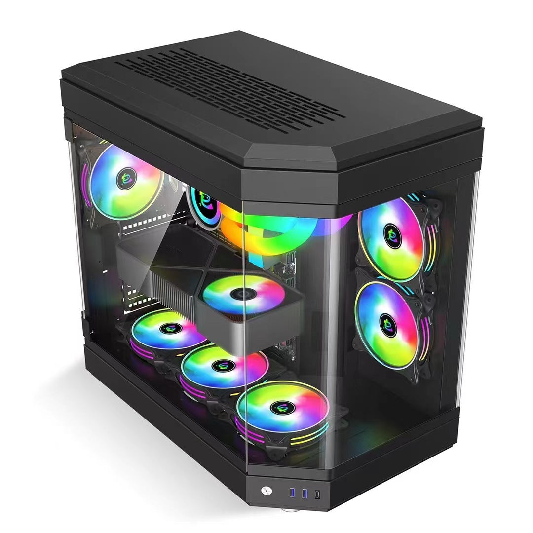 Erweiterbares Transparentes Gaming-PC-Gehäuse Brehn