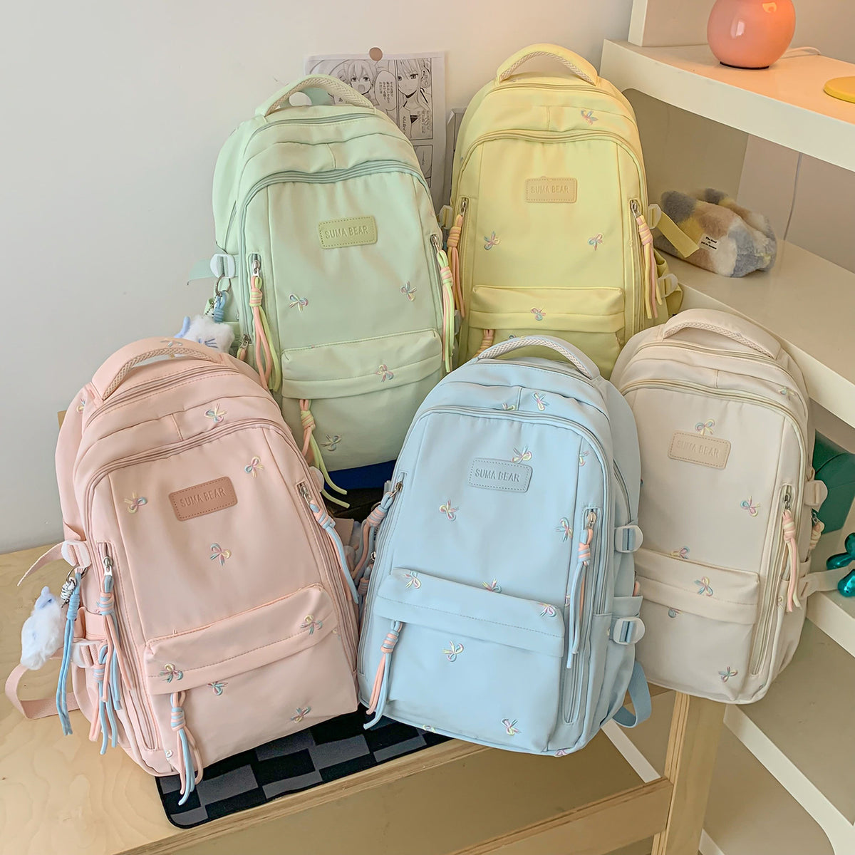 Stylische Bestickte Schulrucksack Brehn