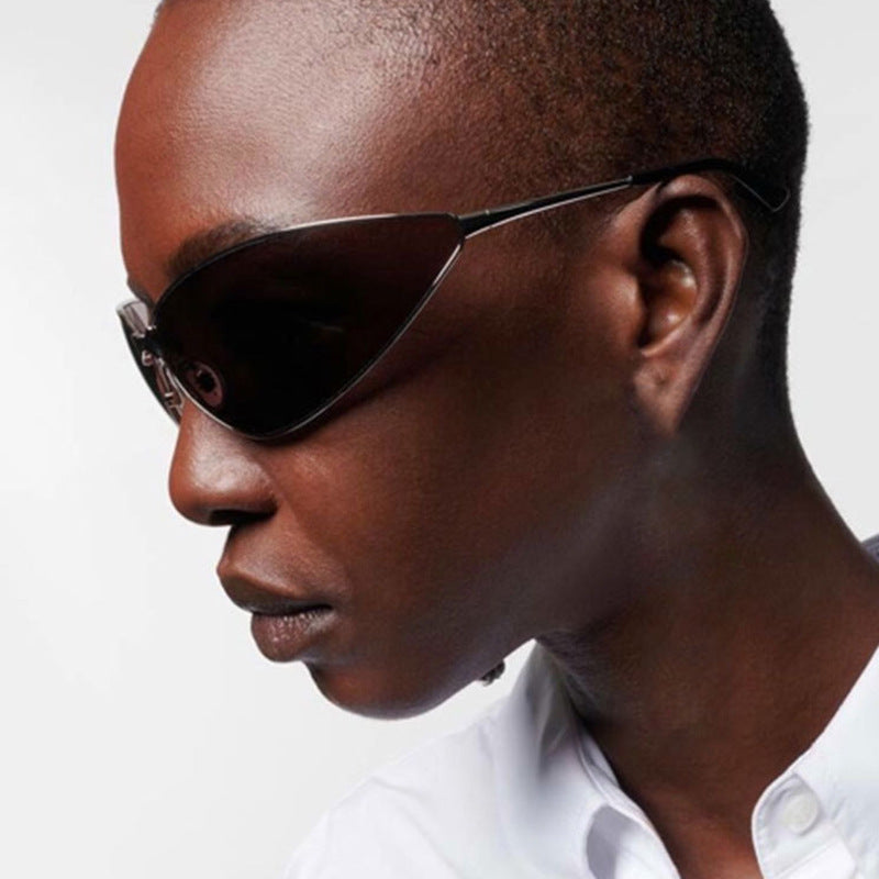 Damen Cat-Eye Sonnenbrille mit modischem Metallrahmen Brehn