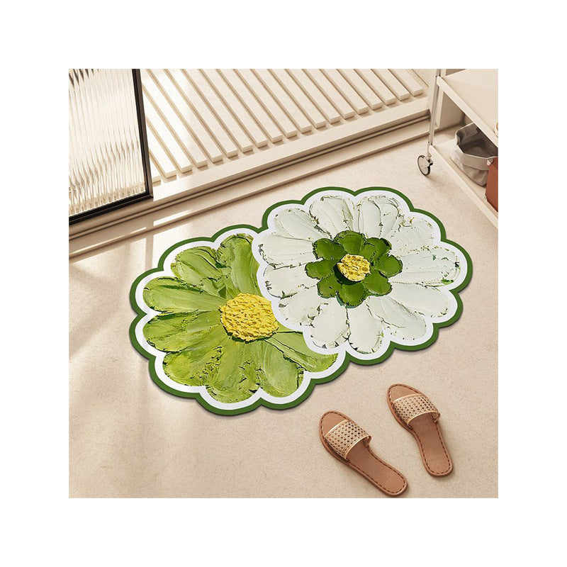 Blumenförmige Plüsch-Badematte Brehn