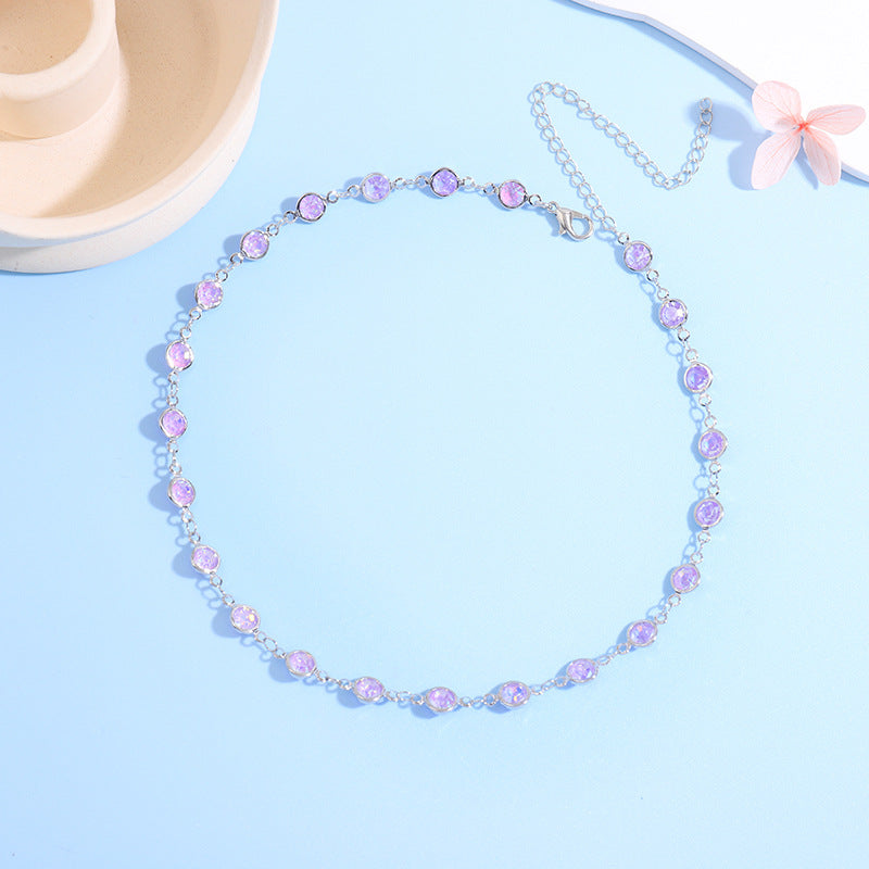 Funkelnde Kristall Choker Halskette Brehn