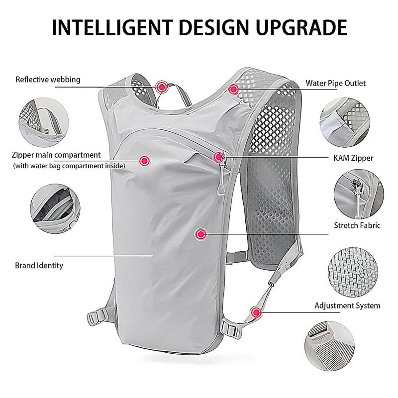 Sportlicher Hydration Rucksack mit Atmungsaktiven Netzeinsätzen Brehn