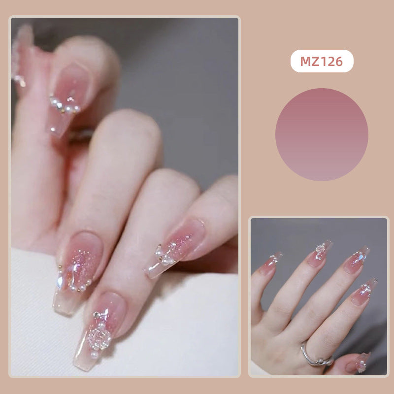 Kunstvolle Nagelverlängerungen mit Blumendesign Brehn