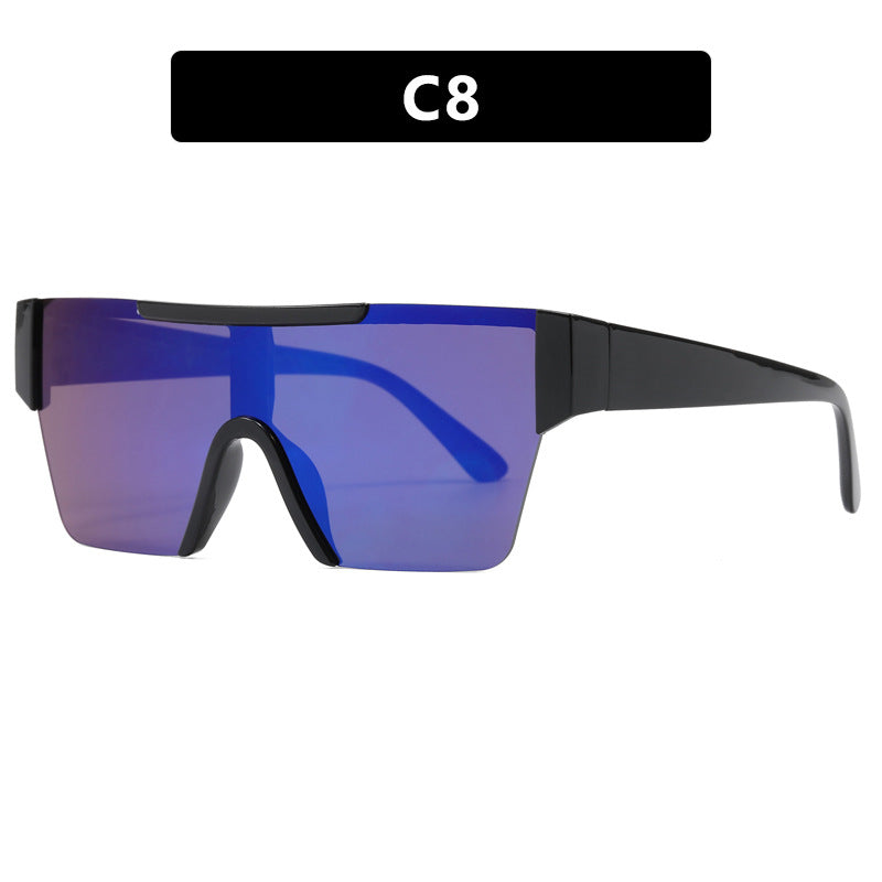 Damen futuristische Sportsonnenbrille mit UV-Schutz und breiter Gläserfläche Brehn