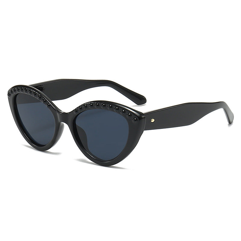 Damen Cat-Eye Sonnenbrille mit glitzernden Details Brehn
