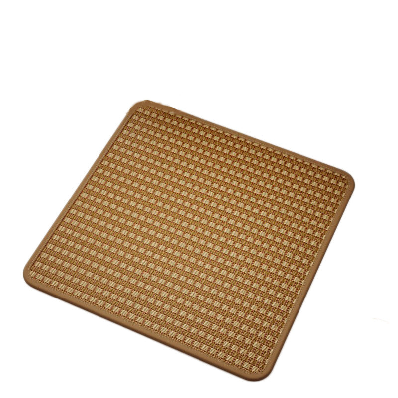 Breathable Woven Rattan-Style Office Chair Seat Cushion Pad
