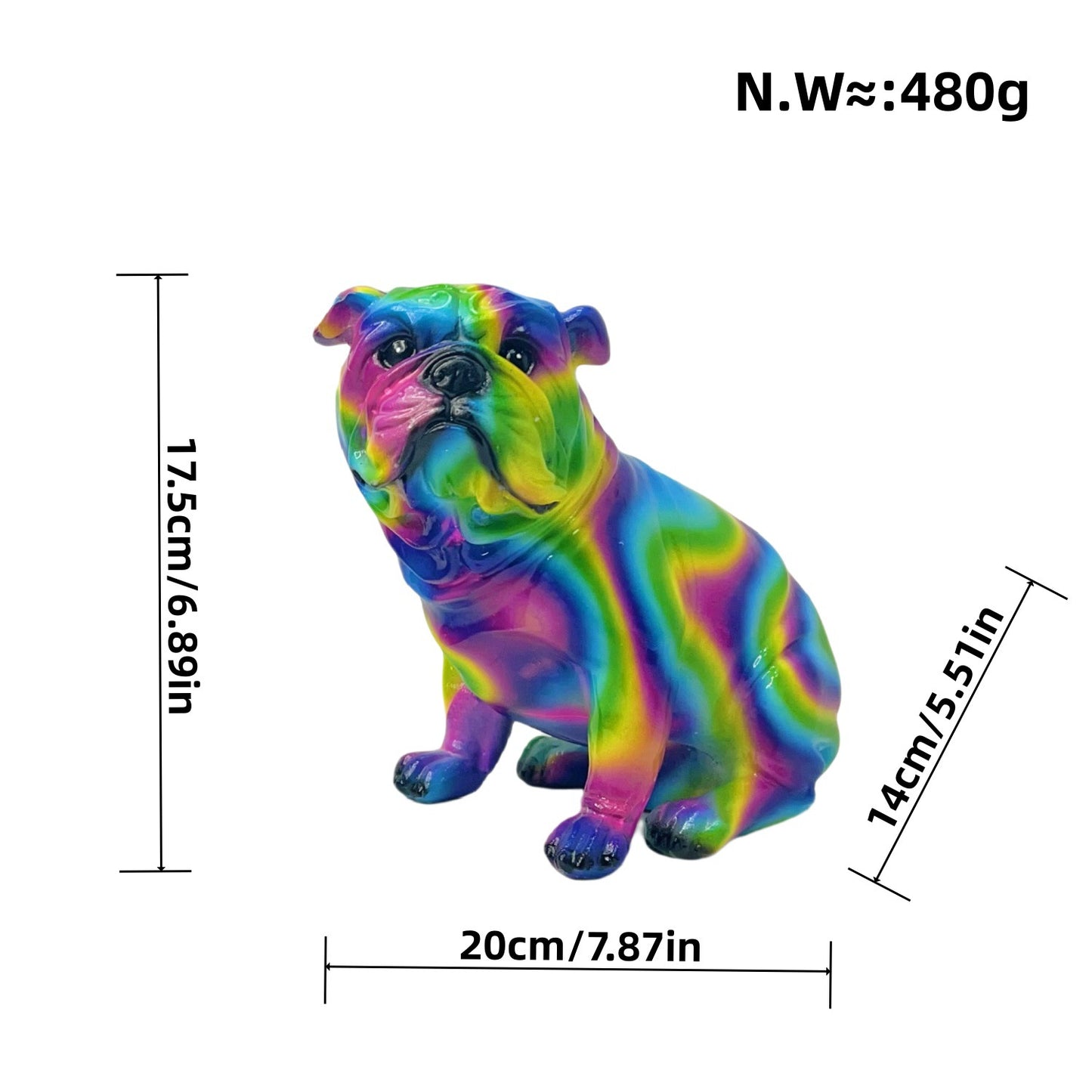 Kunstvolle Bulldoggen Figur Brehn