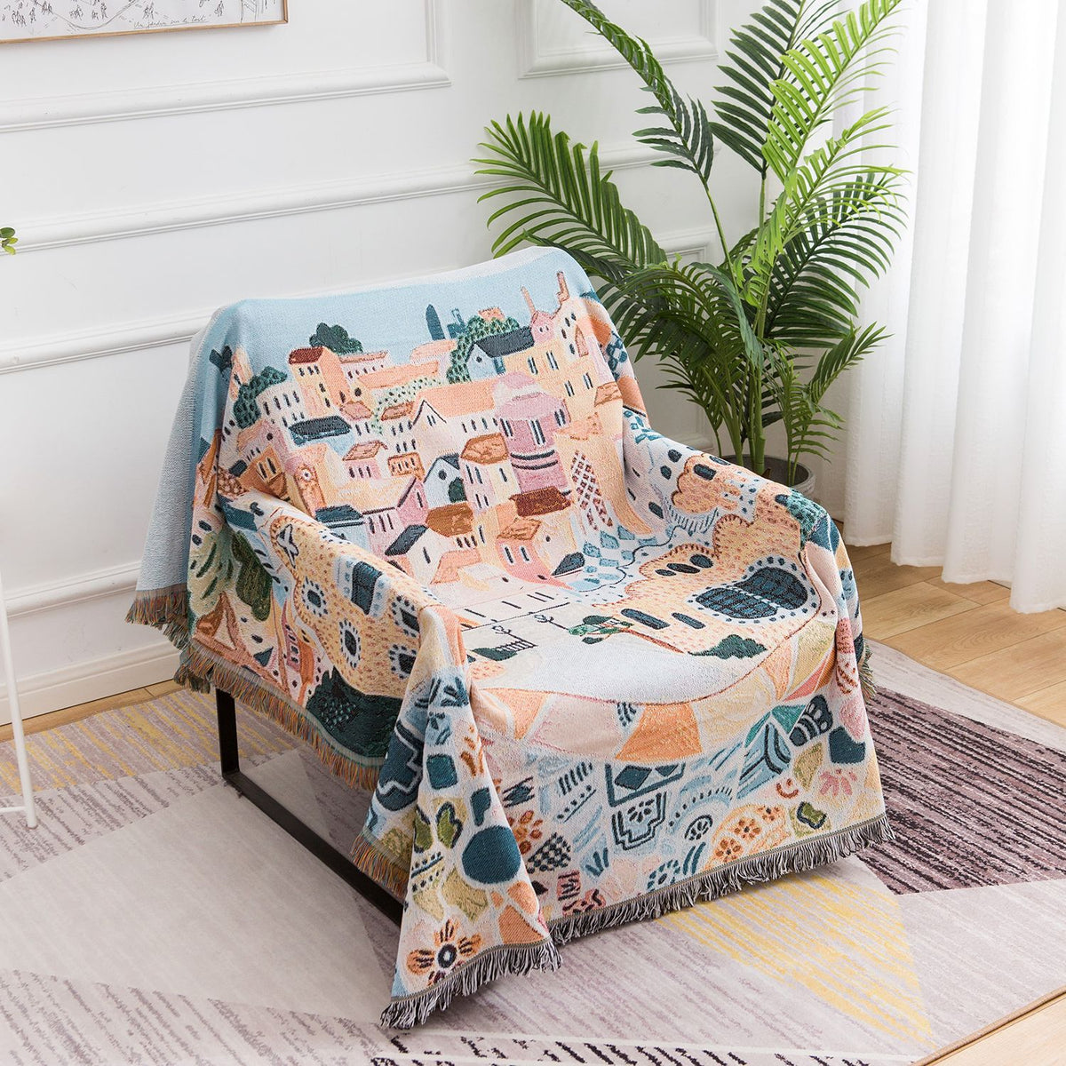 Dekorative Landschaft Woven Throw Decke