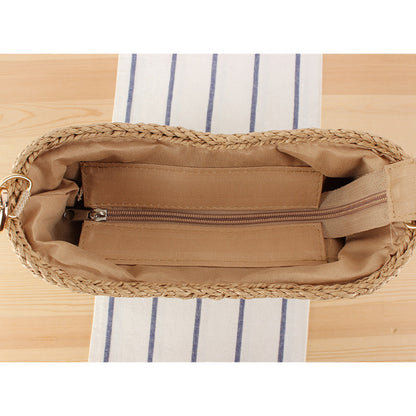 Modische Strohtasche mit Kettenriemen Brehn