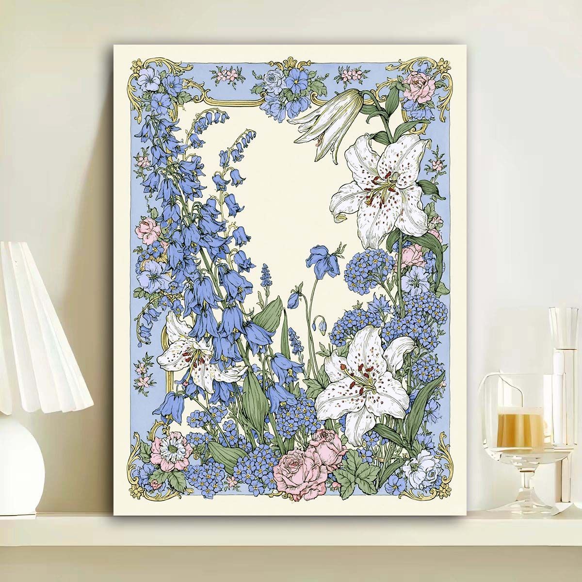 Botanische Blumenkunst Wandkunst Brehn