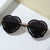 Damen Herzförmige Sonnenbrille mit stylischem Metallrahmen Brehn