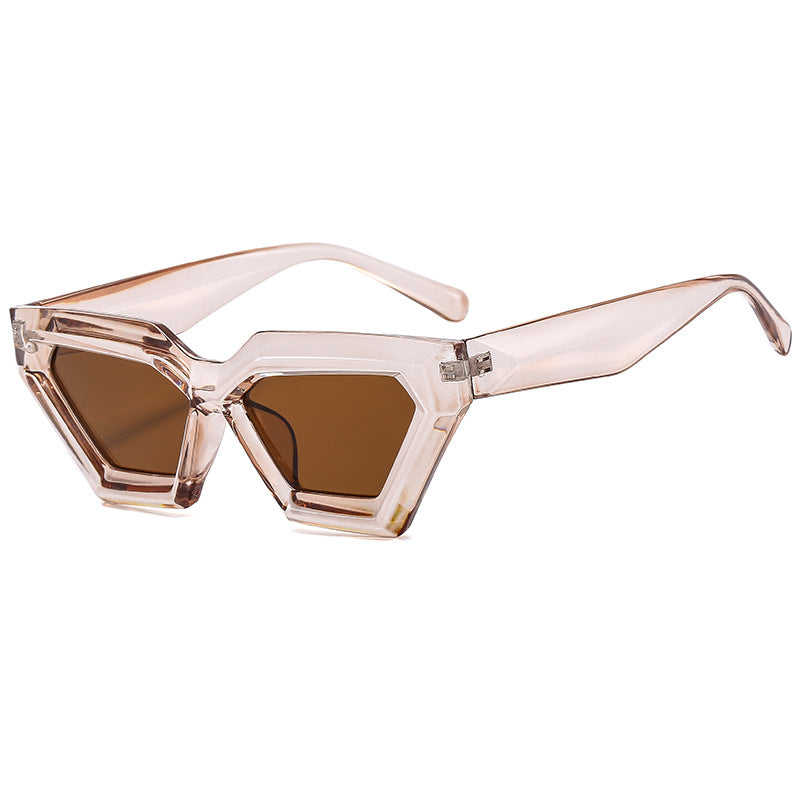 Damen stilvolle hexagonale Sonnenbrille Brehn