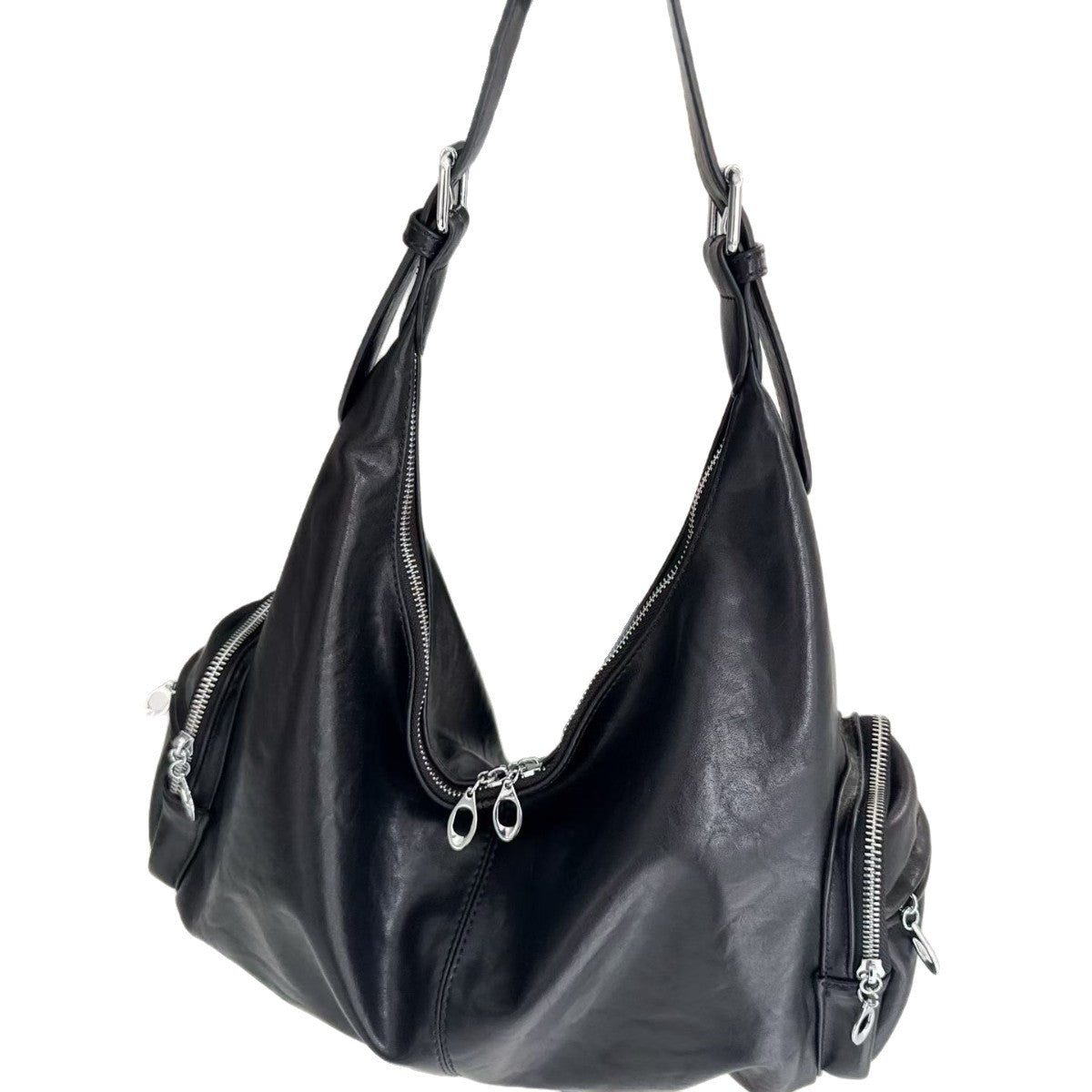 Schlanke Leder Hobo Tote Bag