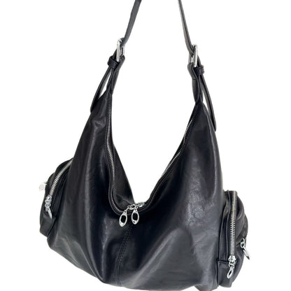 Schlanke Leder Hobo Tote Bag