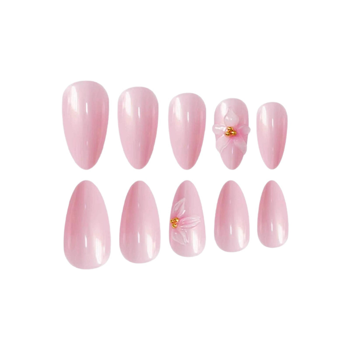 Elegante florale Press-On-Nagelverlängerungen Brehn