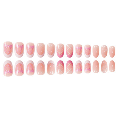 Elegantes Dekoratives Press-On Nagelset Brehn