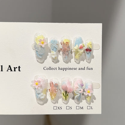 Thematische Floral Press-On Nagelkunst Kollektion