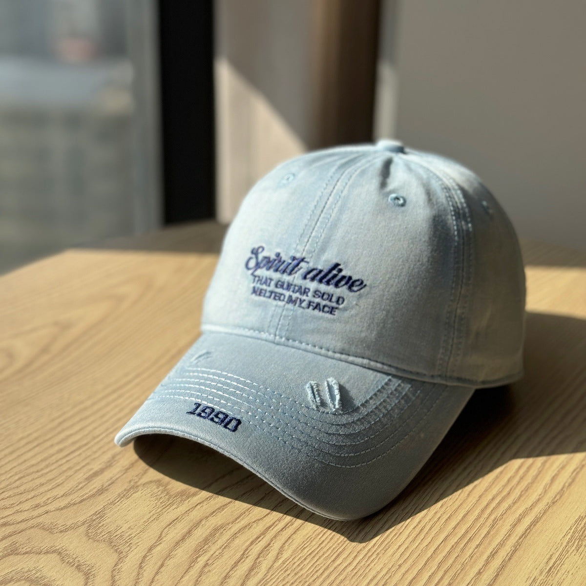Herren Freizeit Distressed Cap Brehn