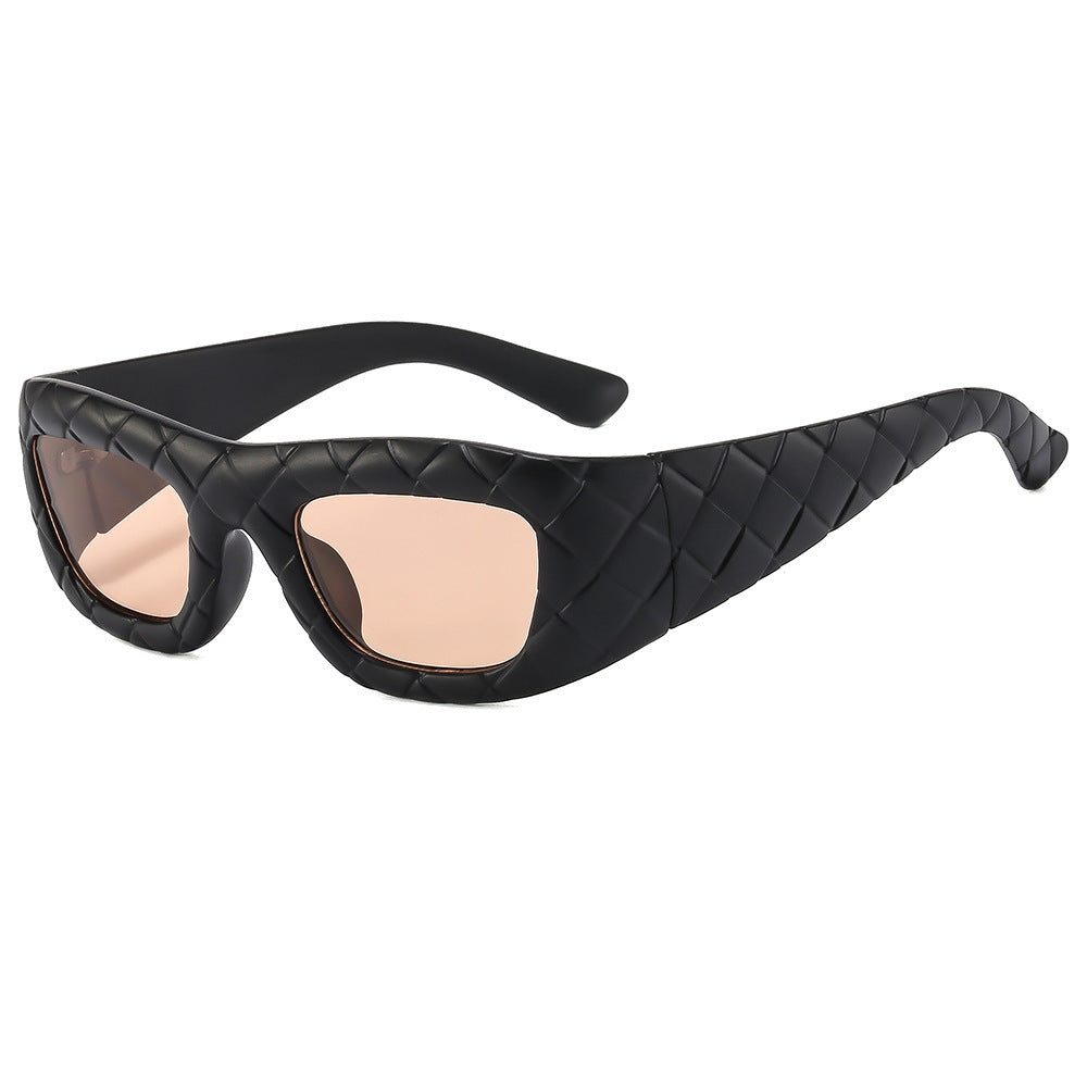 Damen extravagante Sonnenbrille mit strukturiertem Rahmen Brehn