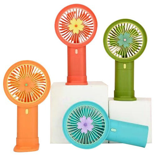 Unisex Tragbarer Mini-Handventilator mit attraktivem Blumenmuster Brehn