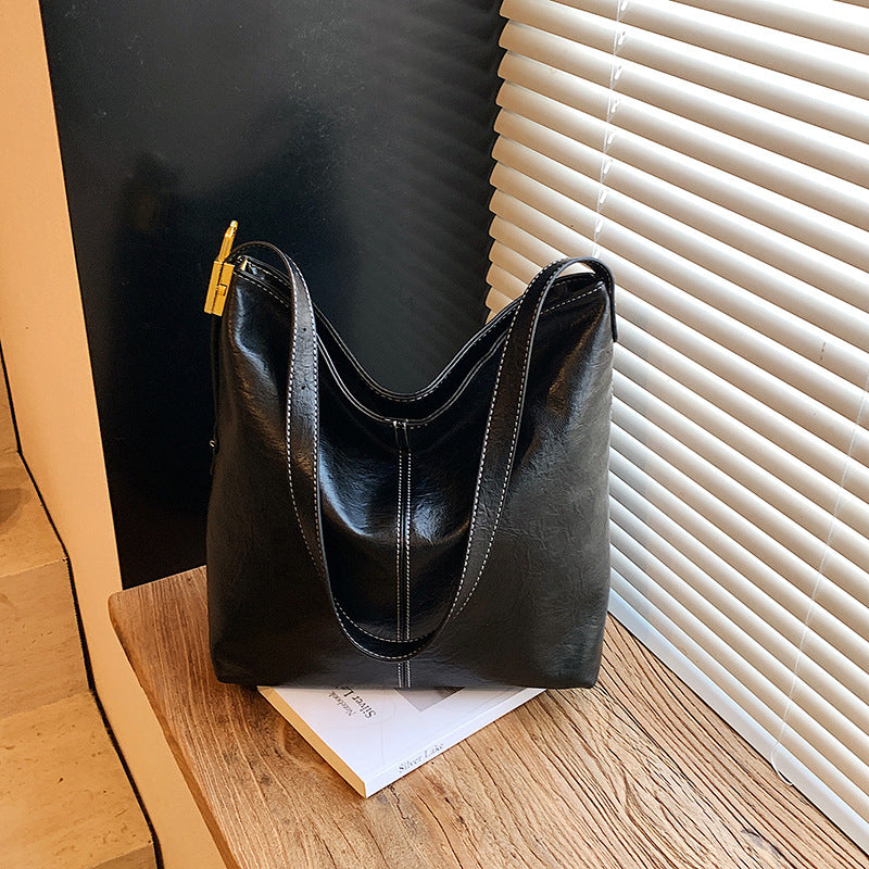 Minimalistische Leder Schultertasche