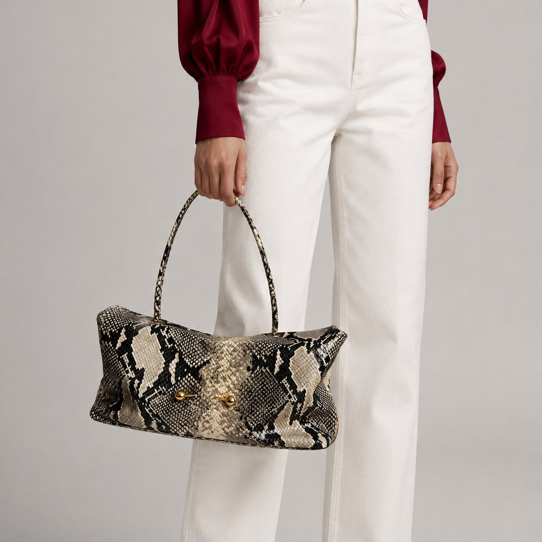 Elegante Krokodil-Textur Schultertasche
