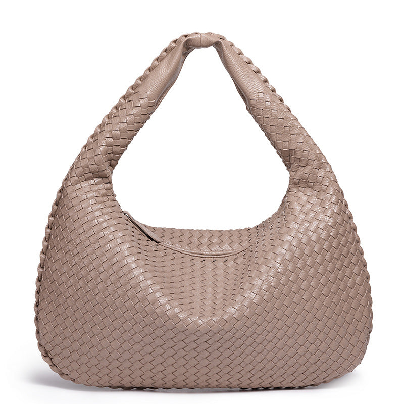 Woven Leather Schultertasche Brehn