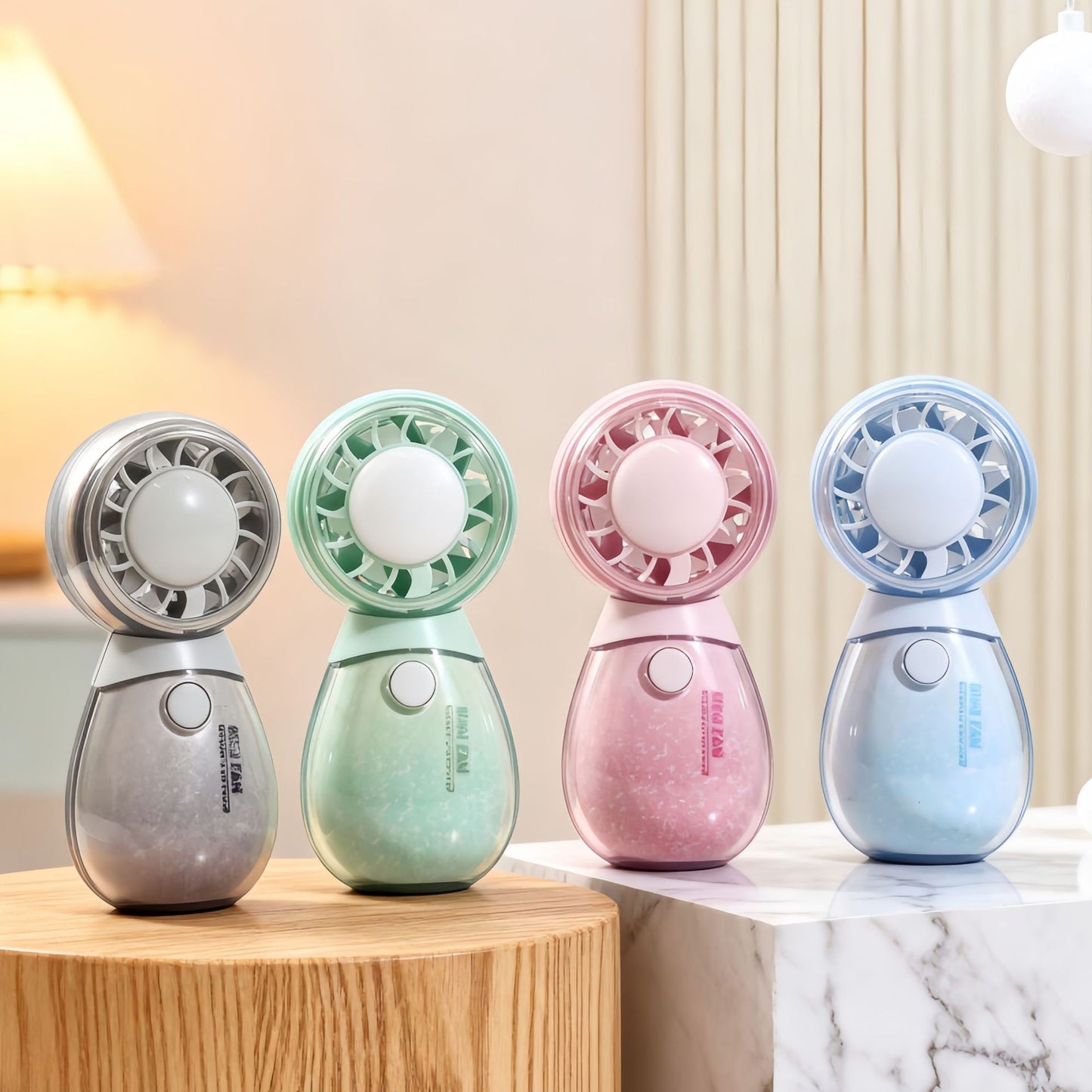 Damen Tragbarer Mini-Handventilator mit Tiermotiv und USB-Ladefunktion Brehn
