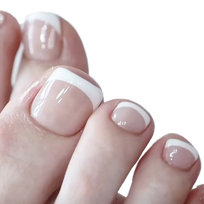 Französische Spitze Pediküre Nagelkunst