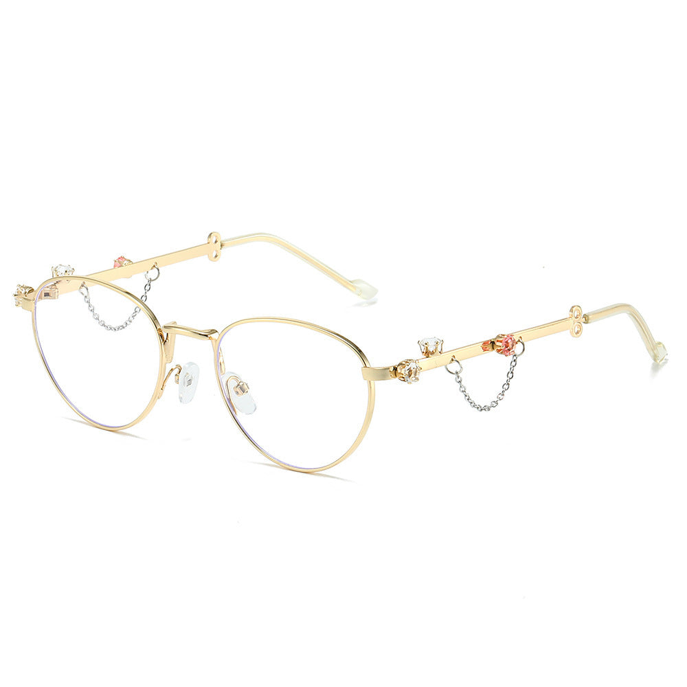 Dekorative Strass Katzenaugen-Sonnenbrille Brehn