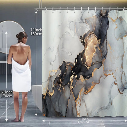 Künstlerisches Marmor Design Duschvorhang Brehn