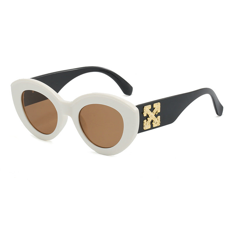 Damen Cat-Eye Sonnenbrille mit luxuriösen Akzenten und robustem Kunststoffrahmen Brehn