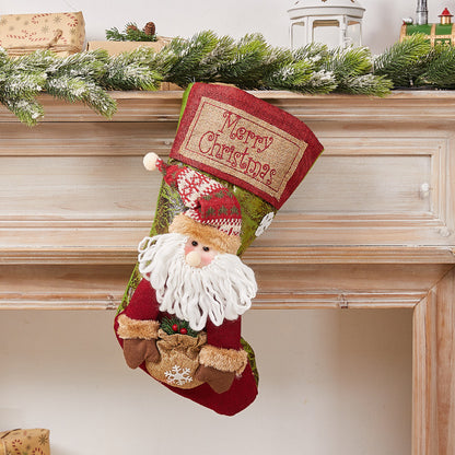 Festlicher Weihnachtsstrumpf mit Nostalgischem Design Brehn