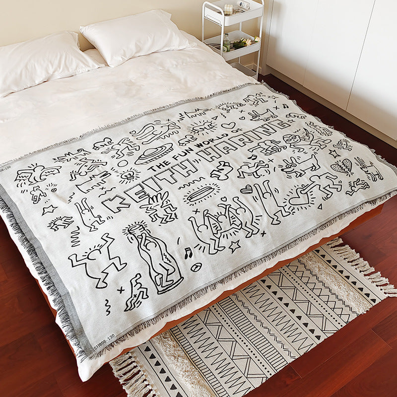 Bohemian gemusterte Wurfdecke