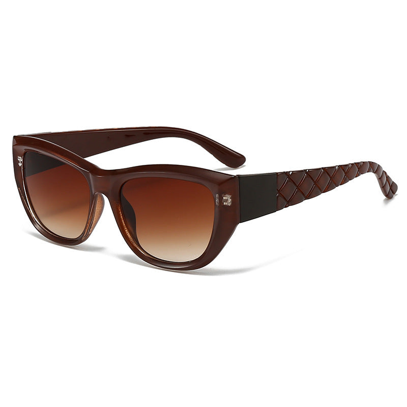 Damen Cat-Eye Sonnenbrille mit elegantem, transparentem Rahmen Brehn