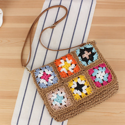 Handgefertigte Umhängetasche Im Modernen Patchwork-Design Brehn